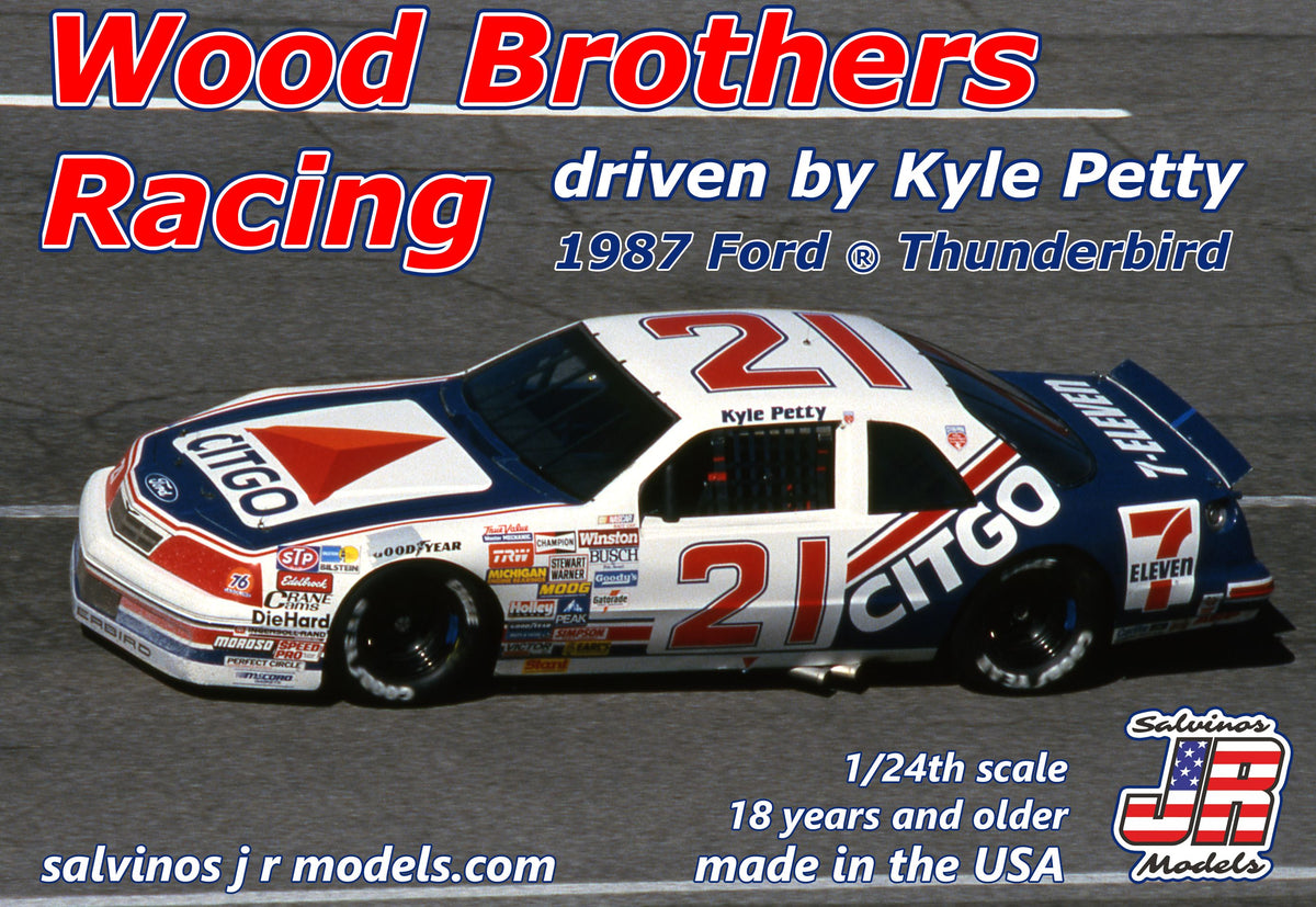 WBF1987KPDA - Kyle Petty #21 Wood Brothers 1987 Ford Thunderbird