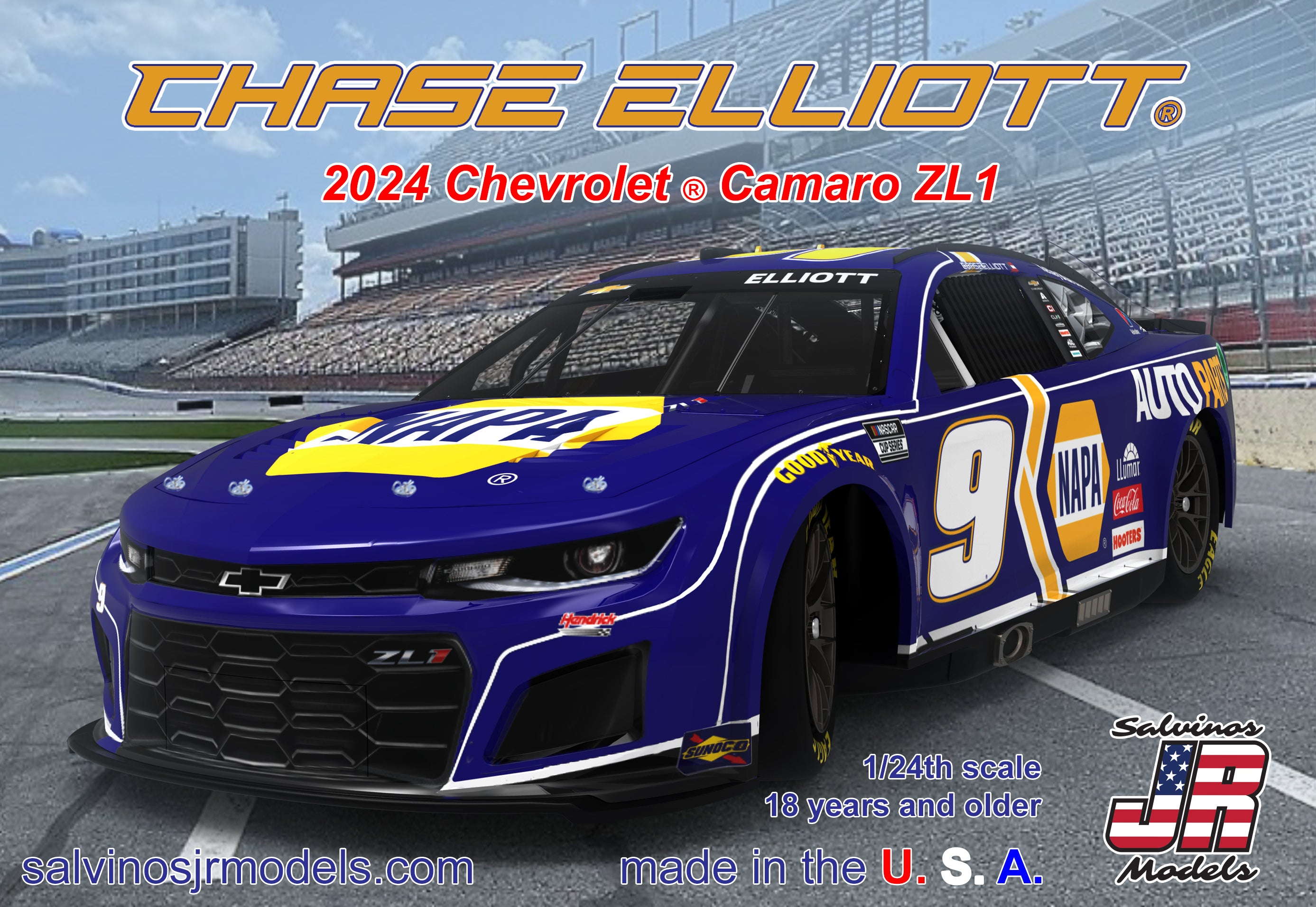 HMC2024CEP Chase Elliott 9 2025 NAPA Primary Scheme Salvinos JR Models